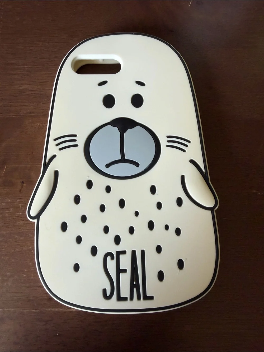 Seal Cartoon Silicone iPhone Case - White